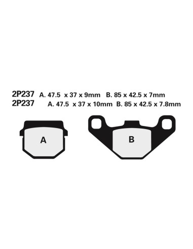 NISSIN Off-Road Semi-Metallic Brake pads - 2P-237GS