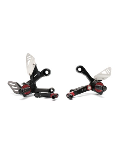 GILLES TOOLING RCT10GT Adjustable Rearset Black/Red Yamaha