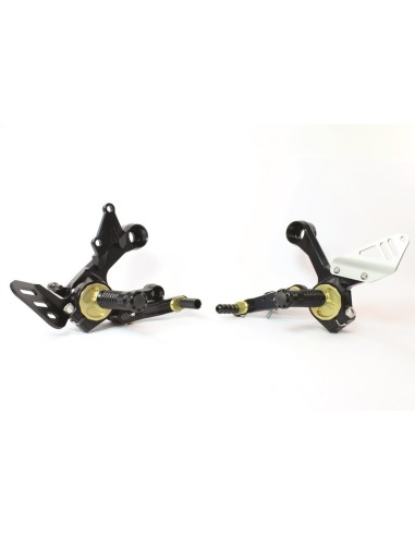 GILLES TOOLING RCT10GT Adjustable Rearset Black/Gold Yamaha