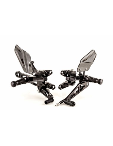 GILLES TOOLING VCR38GT Adjustable Rearset Black Aprilia