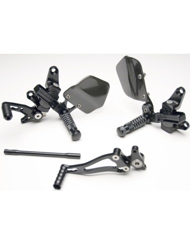 GILLES TOOLING VCR38GT Adjustable Rearset Black Ducati