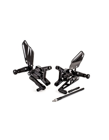 GILLES TOOLING VCR38GT Adjustable Rearset Black Kawasaki Ninja ZX-6R