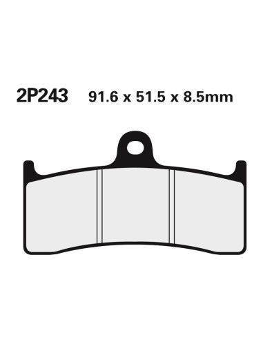 NISSIN Street Semi-Metallic Brake pads - 2P-243