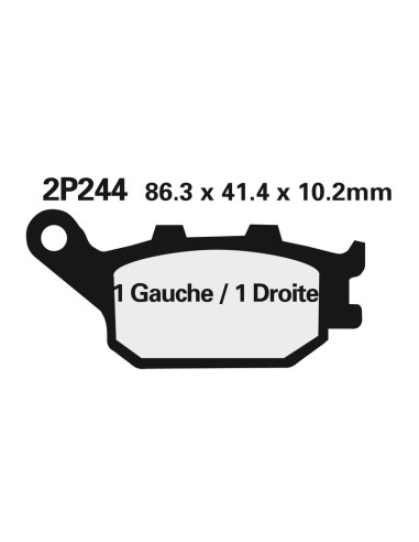 NISSIN Street Semi-Metallic Brake pads - 2P-244NS