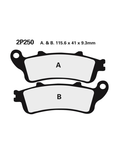 NISSIN Street /Off-Road Sintered Metal Brake pads - 2P-250ST-F1