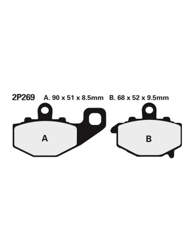 NISSIN Street Semi-Metallic Brake pads - 2P-269NS