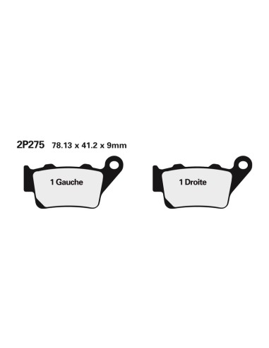 NISSIN Street Semi-Metallic Brake pads - 2P-275NS