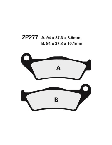 NISSIN Street Semi-Metallic Brake pads - 2P-277NS