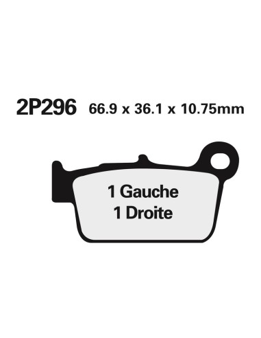 NISSIN Street /Off-Road Sintered Metal Brake pads - 2P-296ST-MX