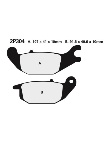 NISSIN Street Semi-Metallic Brake pads - 2P-304NS