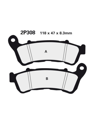 NISSIN Street /Off-Road Sintered Metal Brake pads - 2P-308ST