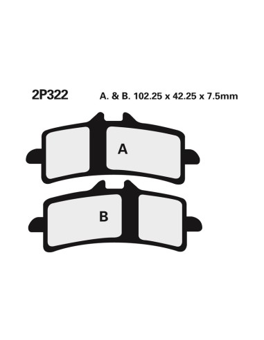 NISSIN Street /Off-Road Sintered Metal Brake pads - 2P-322ST
