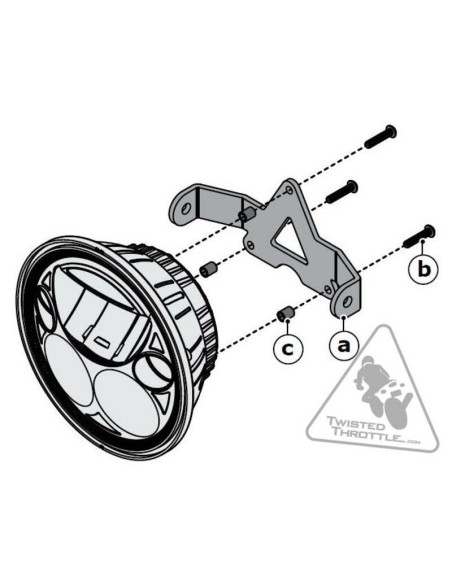 DENALI M5 Adpater Kit Light Mount Yamaha
