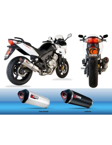 Toba de toba cu finisaj inoxidabil periat SCORPION PENTRU HONDA