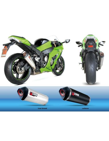 SCORPION SERKET BRUSHED STAINLESS FINISH MUFFLER FOR KAWASAKI