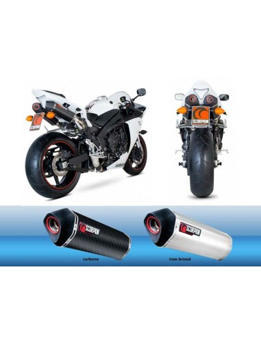 SCORPION SERKET BRUSHED STAINLESS MUFFLER FOR YAMAHA