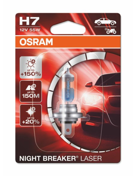 OSRAM H7 Night Breaker Laser Light Bulb 12V 55W PX26d - 1 piece