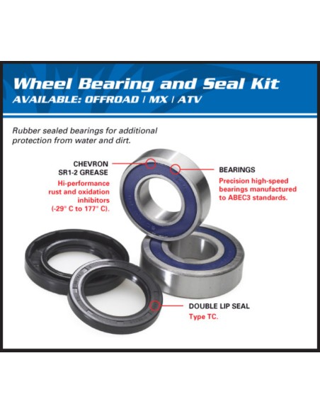 Set rulment roata spate ALL BALLS Yamaha/KTM