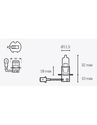 V PARTS H3 Light Bulbs 12V 55W