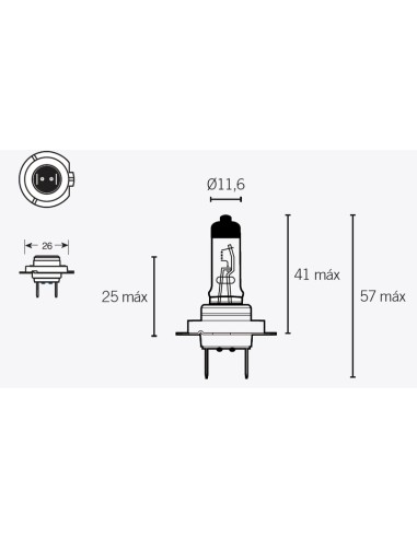 V PARTS H7 Light Bulbs 12V 55W