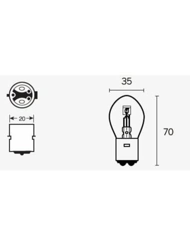 TECNIUM S1 Light Bulbs 12V 25/25W - x10