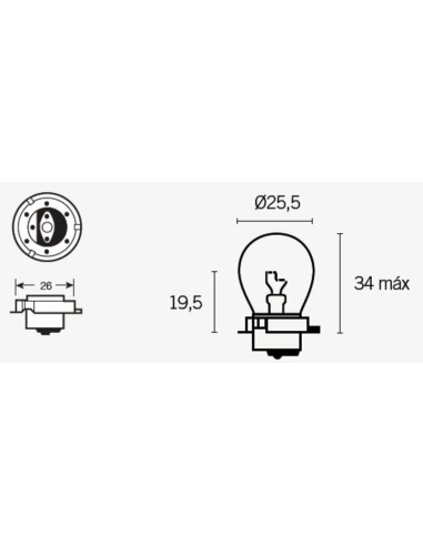 TECNIUM SB25 Light Bulbs 12V 15W - x10