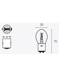 TECNIUM B35 Light Bulbs 6V...