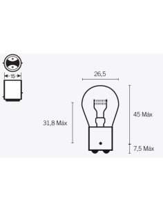 TECNIUM S25 Light Bulbs 12V...