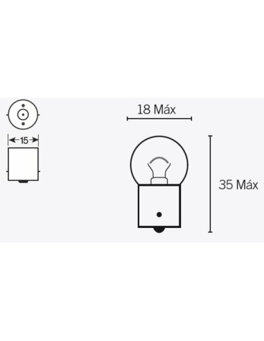 TECNIUM G18 Light Bulbs 6V 10W - x10