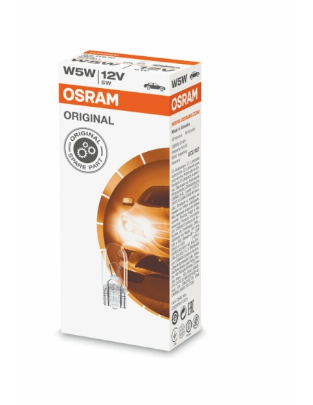 OSRAM Original Line W5W Light Bulbs 12V 5W - x10