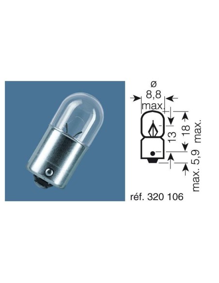 OSRAM Original Line Light Bulbs 12V 2W - x10