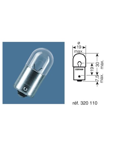 OSRAM Original Line R10W Light Bulbs...