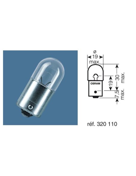 OSRAM Original Line R10W Becuri 12V 10W - x10