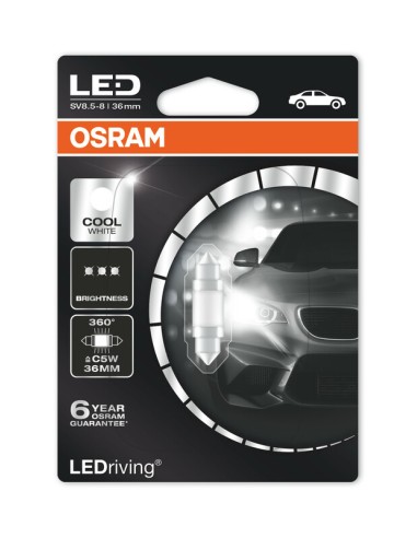 OSRAM LED Premium Retrofit Cool White C5W Light Bulbs 12V 1,4W - x1