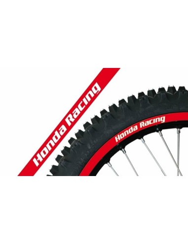 BLACKBIRD Replica Honda Racing Wheel Graphic Stickers Red Universal