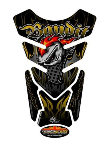 MOTOGRAFIX Tank Pad Street Style 4buc Negru/Auriu Suzuki Bandit