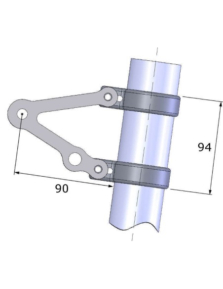 Kit suport faruri LSL Clubman din oțel inoxidabil universal Ø50mm