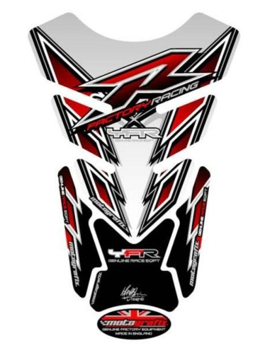 MOTOGRAFIX Tank Pad 4pcs White/Red/Black Yamaha