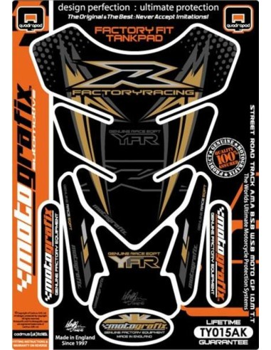 Protectie rezervor MOTOGRAFIX 4 buc Negru/sau Yamaha