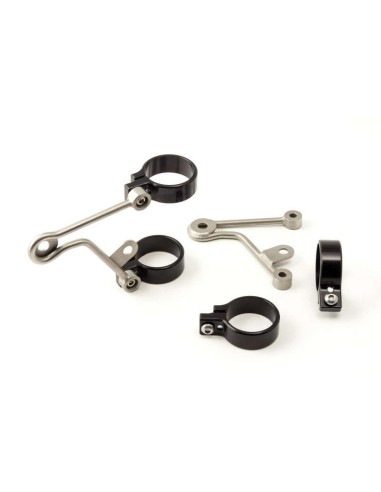 LSL Clubman Headlight Bracket Kit w/ Indicator Bracket Stainless Steel Universal Ø41mm