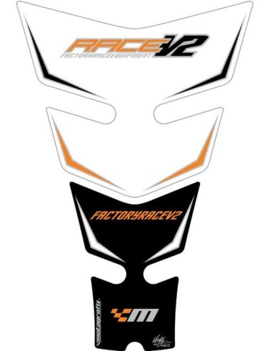 MOTOGRAFIX Tank Pad 2buc White Factory KTM RC8