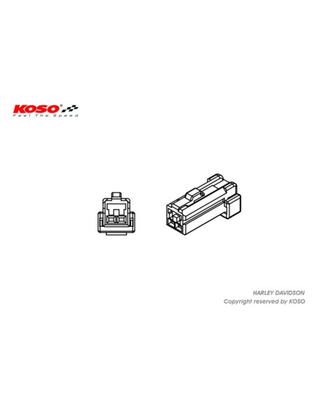 KOSO Indicator Adapter Cable Harley Davidson