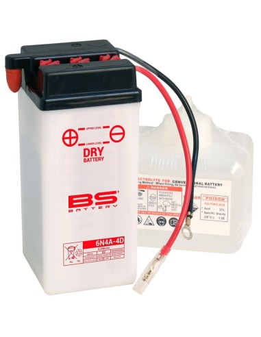 BS BATTERY Battery Conventional with Acid Pack - 6N4A-4D