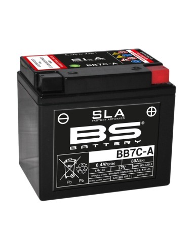 BS BATTERY SLA Battery Maintenance Free Factory Activated - BB7C-A