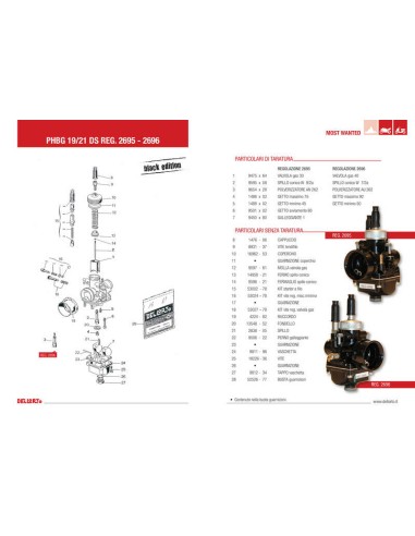 Carburator DELL ORTO PHBG DS Black Edition Racing Ø19mm