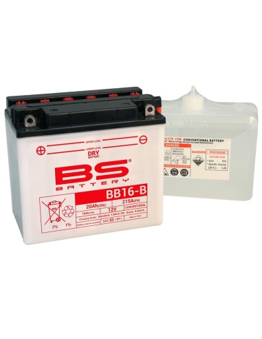 BS BATTERY Battery High performance with Acid Pack - BB16-B