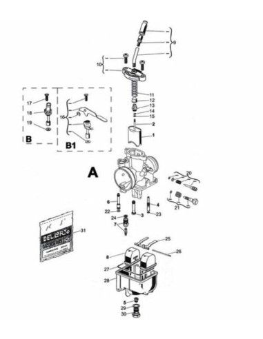 Carburator DELL ORTO VHST BS Ø28mm