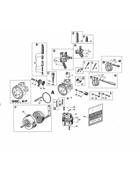 DELLORTO SHBC Ø19mm Carburetor - with Cable Choke