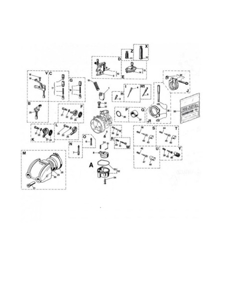 Carburator DELL ORTO SHBC Ø19mm - cu Choke de cablu