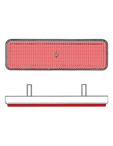 V PARTS Retro-reflector Rectangular 96x27mm Red